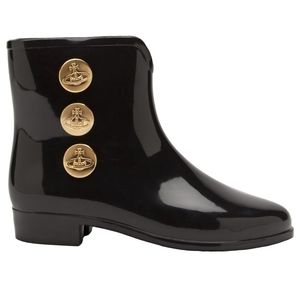 Vivienne Westwood Melissa rain booties black 8.5